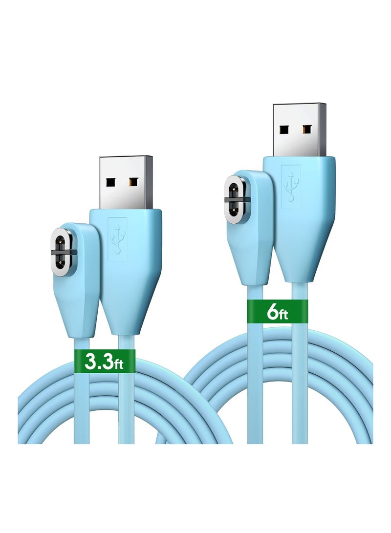 2Pack Replacement Charging Cable for AfterShokz Aeropex AS800 & Shokz OpenRun Pro & OpenRun & OpenRun Mini & OpenComm, Magnetic USB Charger Cord for AfterShokz Aeropex Bone Conduction Headphones