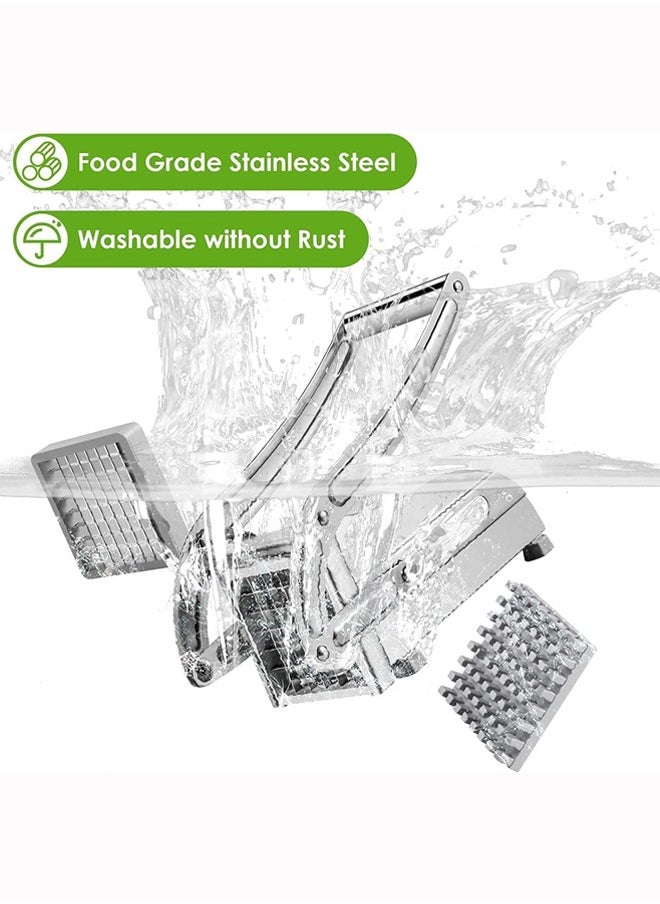 Hihonor French Fry Potato Cutter with 2 Blades for Potato Slicer French Fries, Stainless Steel Press French Fries Cutter for Potato Cucumber Carrot Onion Vegetables  - Image 4