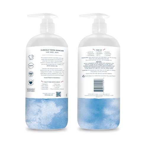 Kirk's 3-in-1 Head to Toe Nourishing Liquid Cleanser & Travel Size Bar Soap - for Men, Women & Children - Premium Coconut Oil and Aloe Vera- Non GMO & Vegan -Original Fresh Scent - 32 Fl Oz. 2 pack - Image 2