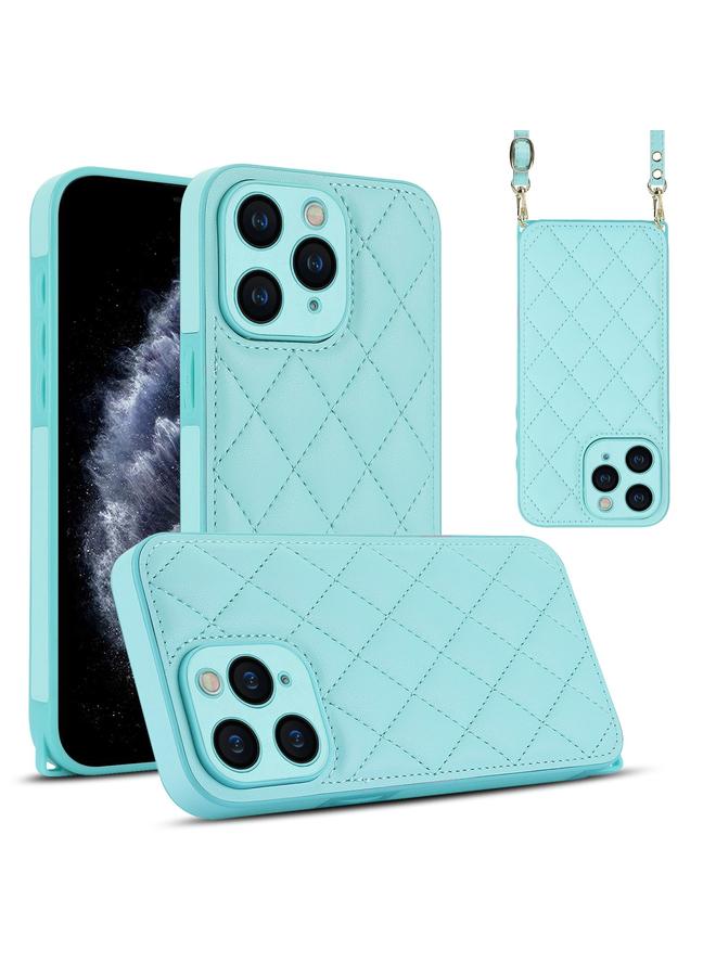 Zaboon Case For iPhone 11 Pro Max Rhombic Texture Phone Case with Dual Lanyard - Image 1