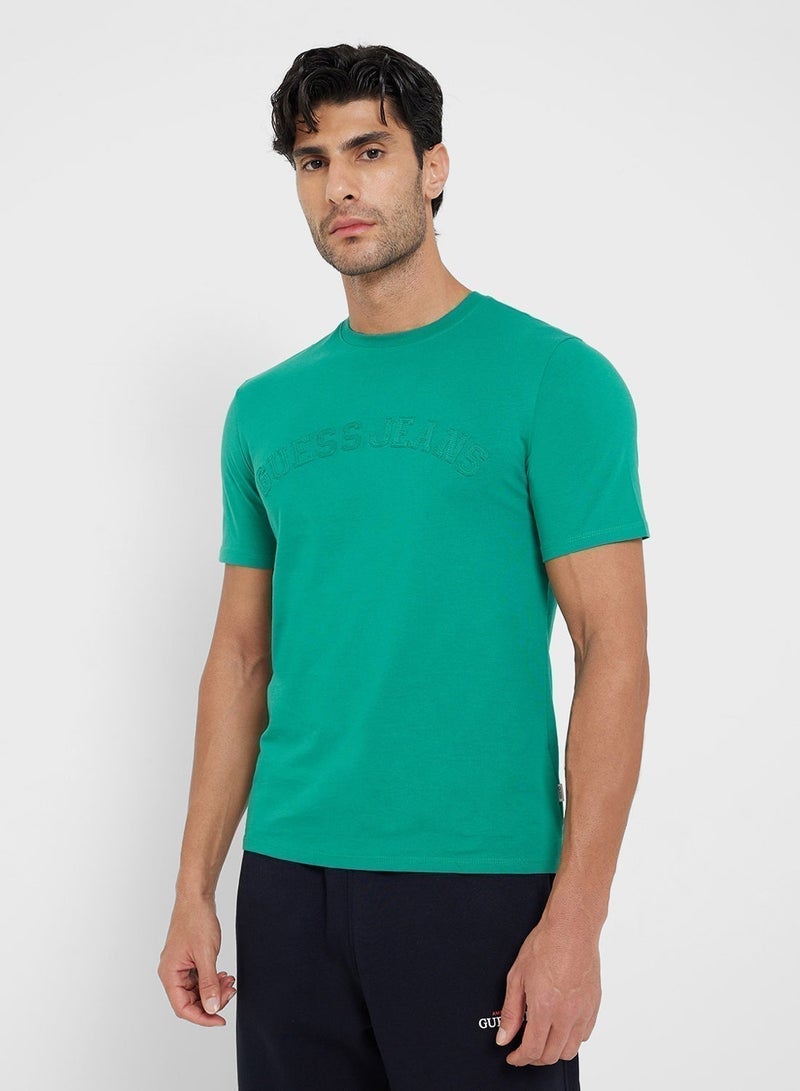 GUESS Unisex Logo Crew Neck T-Shirt - Image 3