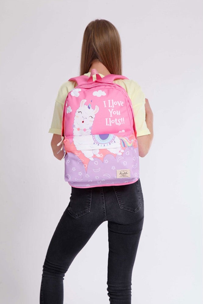 KAUKKO Layer Backpack Love Lama K1394  - Image 3