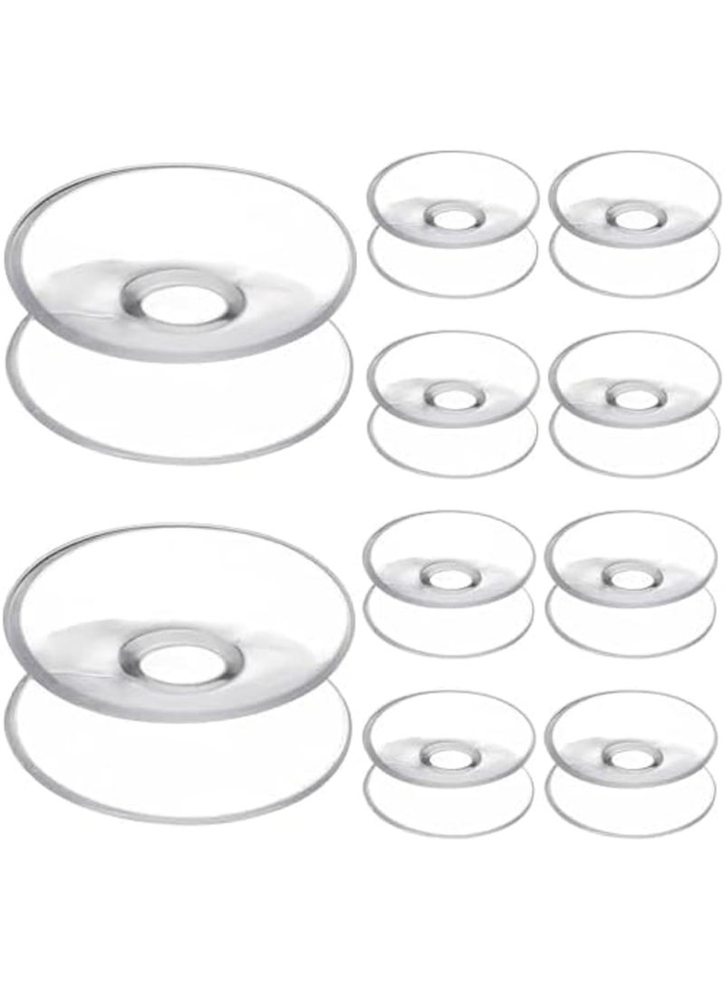 Luckam 20pcs Double Sided Suction Cups, Clear Silicone Heavy Duty Bumpers 30mm, Multi-Purpose Glass Sucker Pads for Desk, Bathroom Hooks, Small Suction Cups for Mirrors and Windows (Transparent) - Image 1