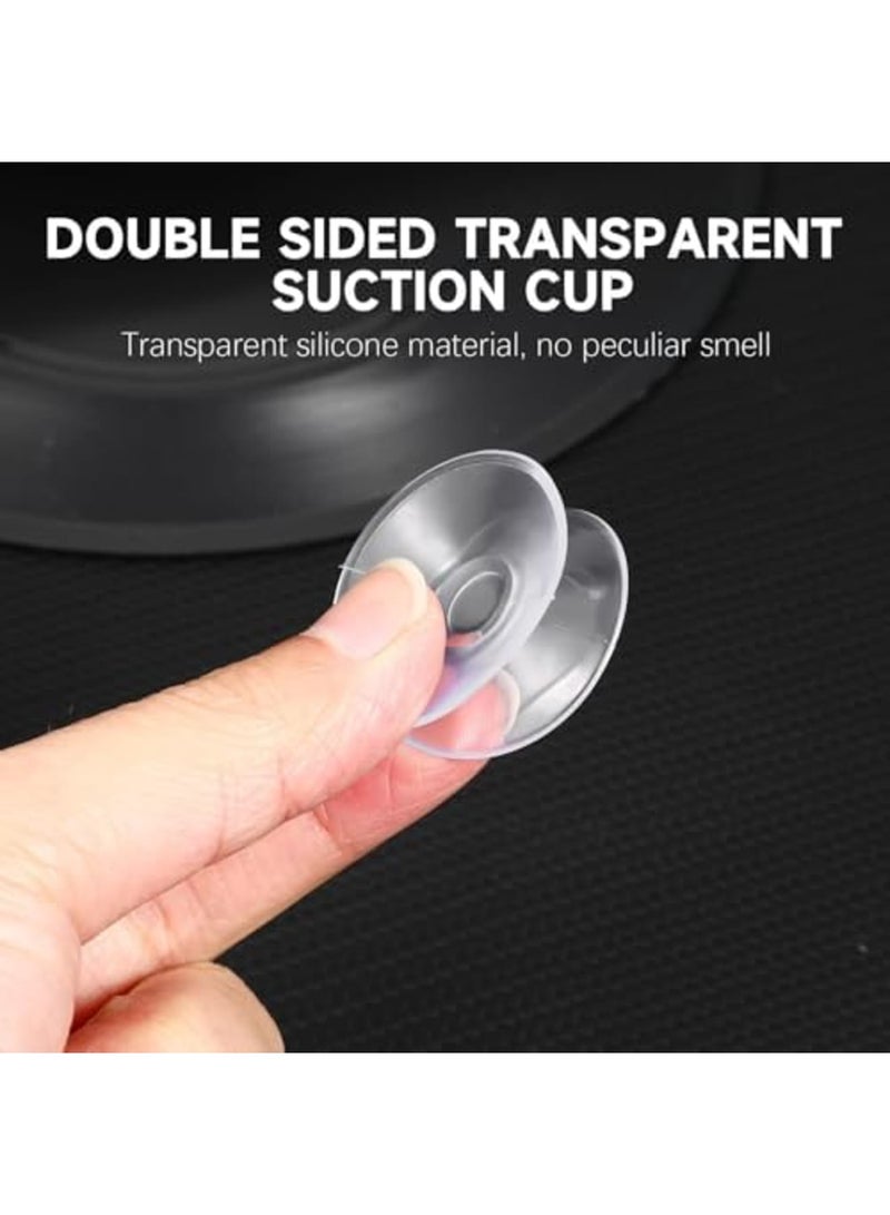 Luckam 20pcs Double Sided Suction Cups, Clear Silicone Heavy Duty Bumpers 30mm, Multi-Purpose Glass Sucker Pads for Desk, Bathroom Hooks, Small Suction Cups for Mirrors and Windows (Transparent) - Image 4