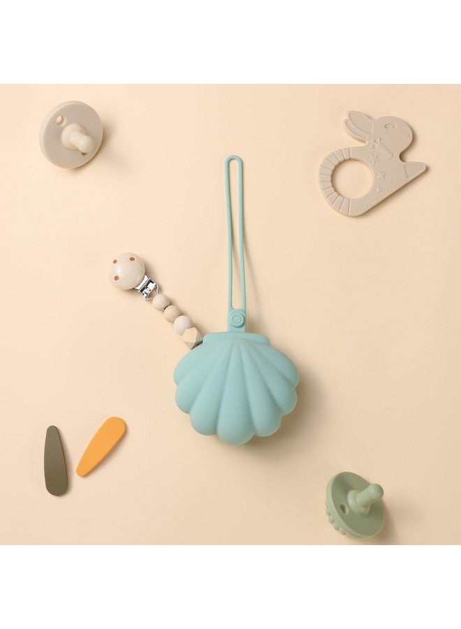 CLYMENE Silicone Pacifier Holder Case, Newborn Paci Holder for Diaper Bag & Stroller, Blossom - Image 5