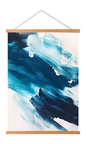 FALAMON Magnetic Poster Hanger Frame, 12x16 12x18 12x24 Teak Wood Magnet Poster Frame for Posters, Prints, Photos, Pictures, Maps, Scrolls, and Canvas Artwork - Image 1
