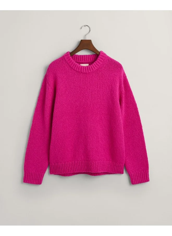 غانت Gant Wool Boucle Crew Neck Sweater