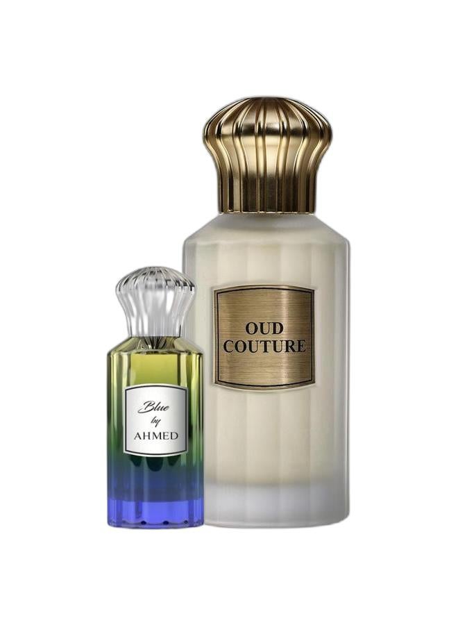 أحمد المغربي بلو باي أحمد عطر أو دو بارفان - 100 مل وعود كوتور عطر أو دو بارفان - 100 مل حزمة - Image 1