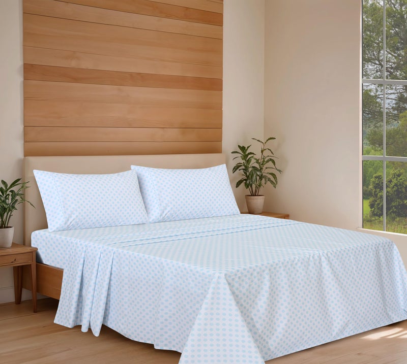 RUVANTI 100% Organic Cotton Sheets Queen Size, Percale Weave, GOTS Certified, 4-Piece Set, Deep Pocket 15", Crisp & Breathable, Soft Durable Bedding, SÃ¡banas AlgodÃ³n OrgÃ¡nico â€“ Circle Imprint - Image 2