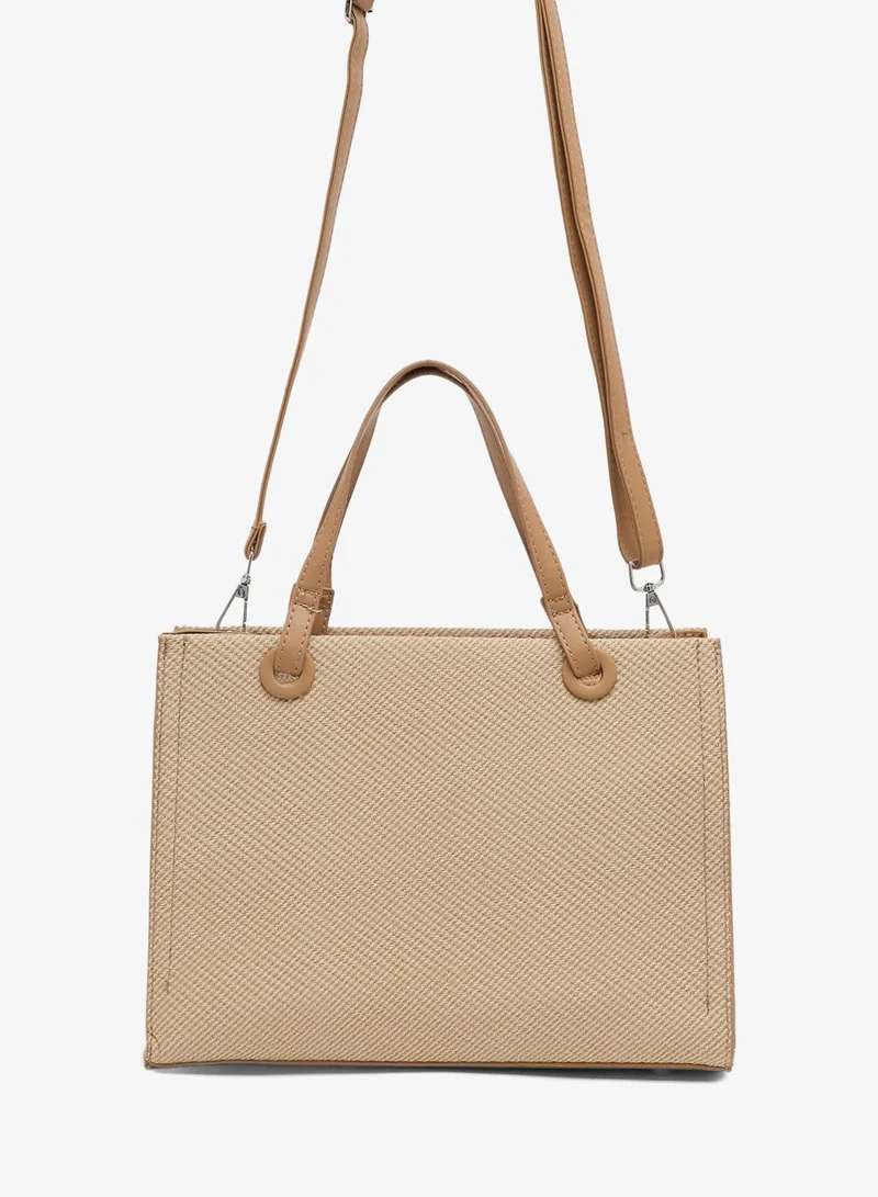 Khizana top handle strcutured satchel with strap