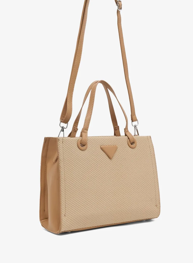 Khizana Beige top handle strcutured satchel with strap for Women | Best Price UAE