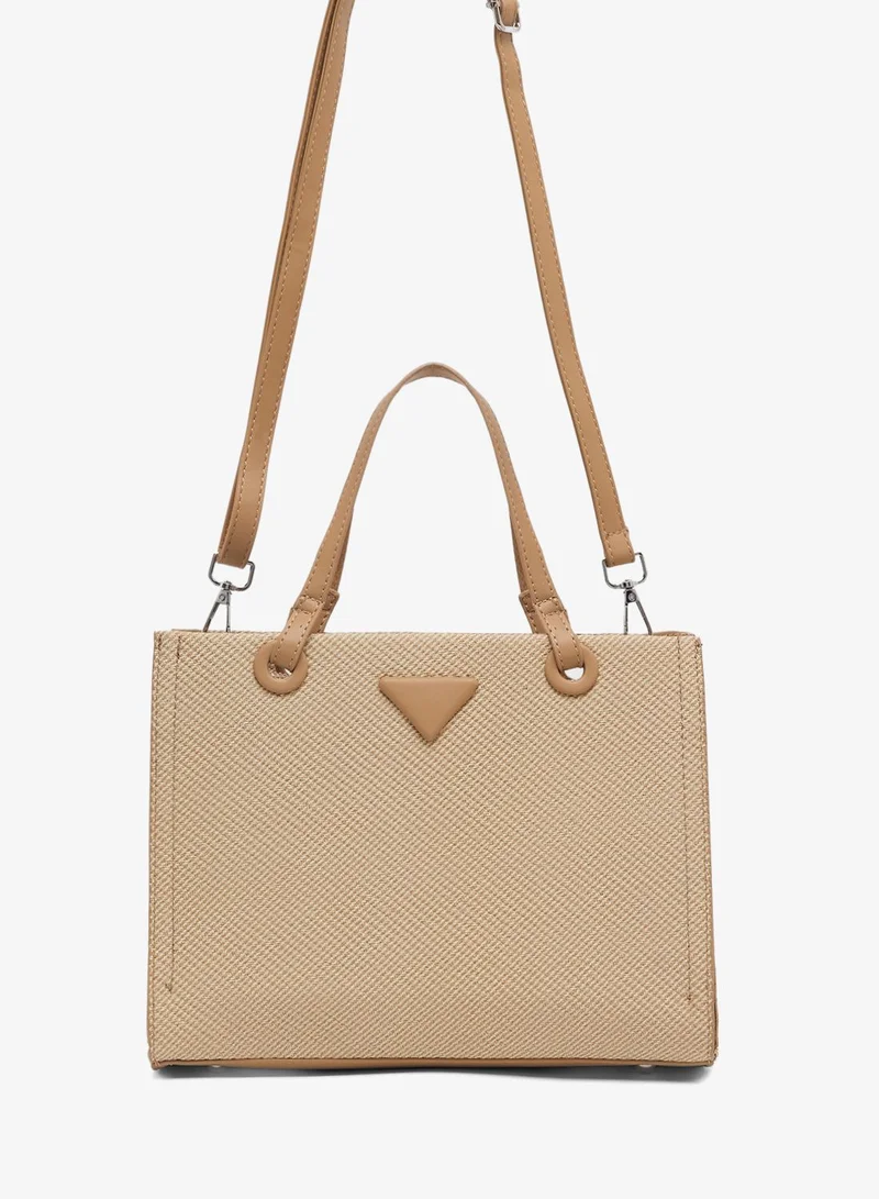 Khizana top handle strcutured satchel with strap
