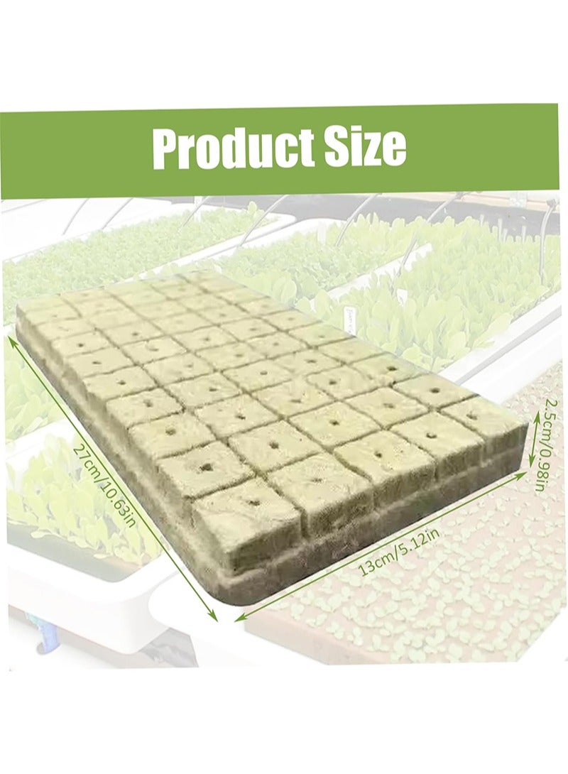 ايكانبو 50 قطعة من مكعبات الصوف الصخري للحديقة، قرون الزراعة المائية، سدادات بدء الزراعة المائية بدون تربة، الشتلات، قصاصات الاستنساخ وإكثار النباتات (2.5*2.5*2.5 سم) - Image 5