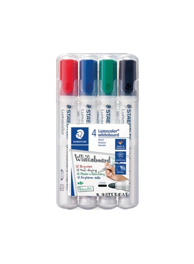 STAEDTLER Pack of 4 351 Lumocolor Chisel Tip Whiteboard Markers  - Image 2