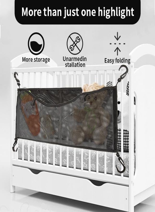 EHRGK Stroller Wagon Cargo Net Organizer,Baby Stroller Storage Bag Mesh Cargo Net,Stroller Wagon Accessories Compatible with Wonderfold All W-Series Models, Black, 2406GJB0694BLAJ01 - Image 5