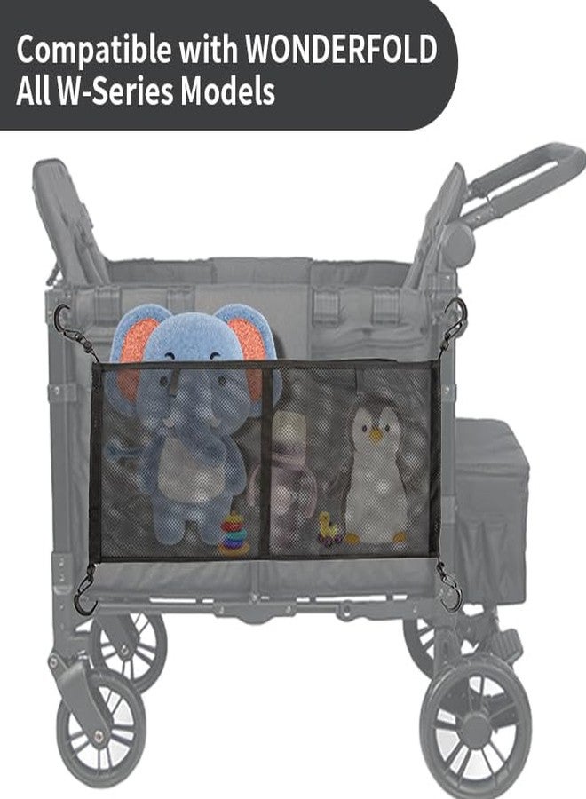EHRGK Stroller Wagon Cargo Net Organizer,Baby Stroller Storage Bag Mesh Cargo Net,Stroller Wagon Accessories Compatible with Wonderfold All W-Series Models, Black, 2406GJB0694BLAJ01 - Image 4