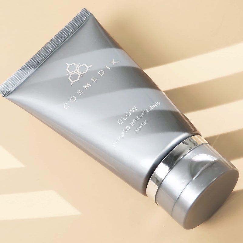 COSMEDIX Glow Bamboo Brightening Facial Mask - PM Exfoliating Facial Scrub for Tired, Dull & Uneven Skin - Anti-Aging Gentle Night Face Exfoliator with Bamboo & Niacinamide - All Skin Types - Image 3