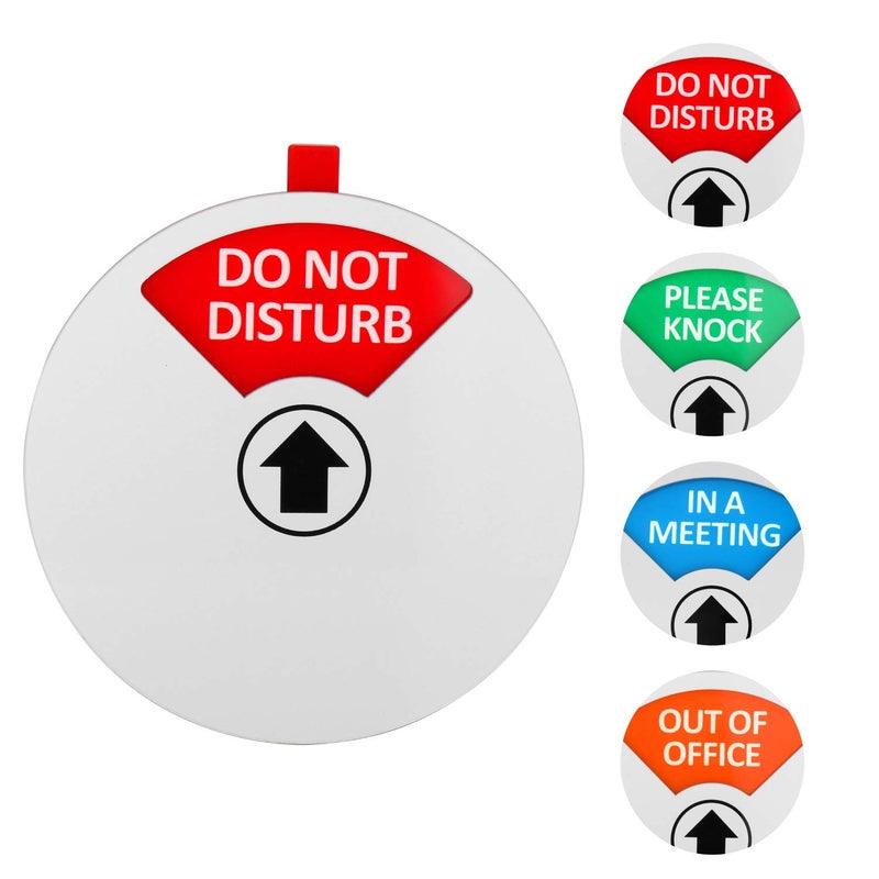 Kichwit Privacy Sign for Office Door, Do Not Disturb, Out of Office, Please Knock, In a Meeting, Conference Sign for Offices, 5 Inch, Silver - Image 4