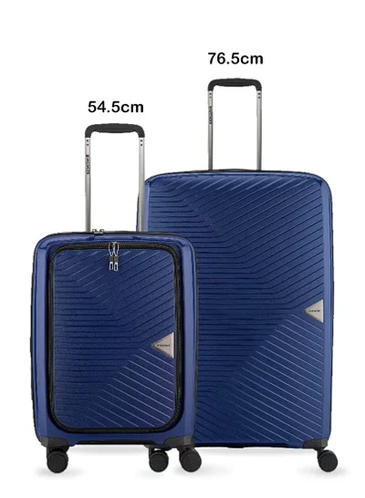 Wenger UltraLite 2 Piece 55+77cm Hardside Expandable Cabin & Check-In Luggage Trolley Set Blue