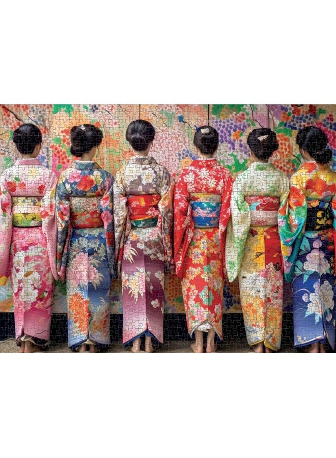 Cross & Glory Elegant Kimono Beauties Jigsaw Puzzle - 1000 Piece Artistic Puzzle - Best Adult Jigsaw Puzzles - Vibrant Colors, Cultural Art, Premium Quality - Brain Exercise and Home Decor - Image 5