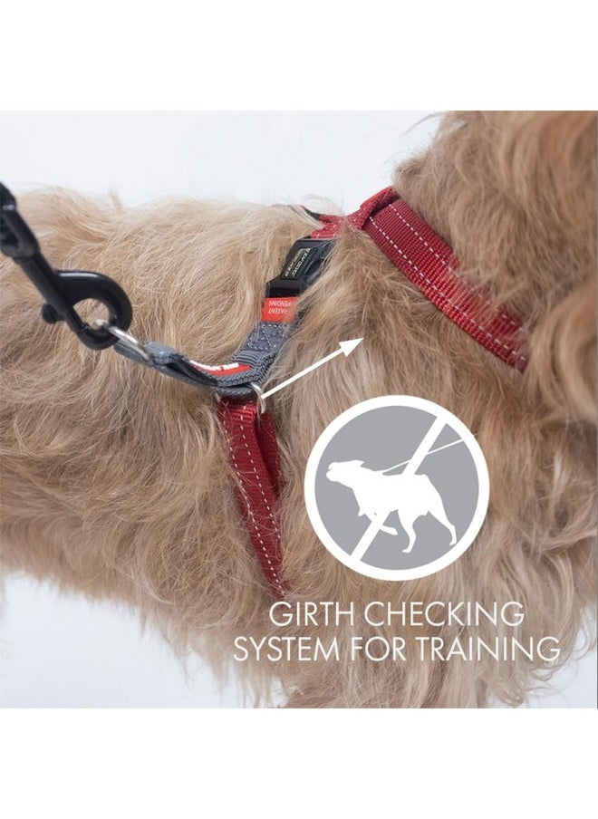 EzyDog Crosscheck No Pull Dog Training Harness - 2-in-1 Escape Proof Reflective Dog Harness for Easy Controlled Walks (XL, Red)