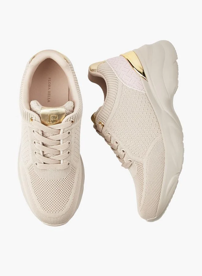 فلورا بيلا من شو إكسبرس Textured Lace-Up Sneakers