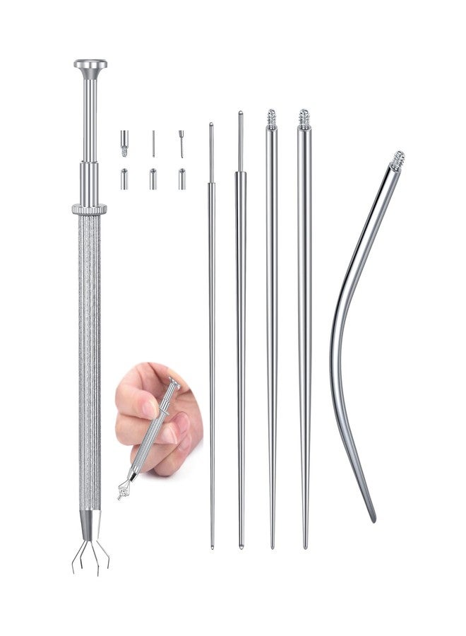 MODRSA 20g 16g 18g Piercing Taper Internal Threaded Piercing Taper Insertion Threader Tool Threadless Jewelry Changing Tool Flat Back Earring Nose Labret Studs Applicator Piercing Ball Grabber Tools - Image 1