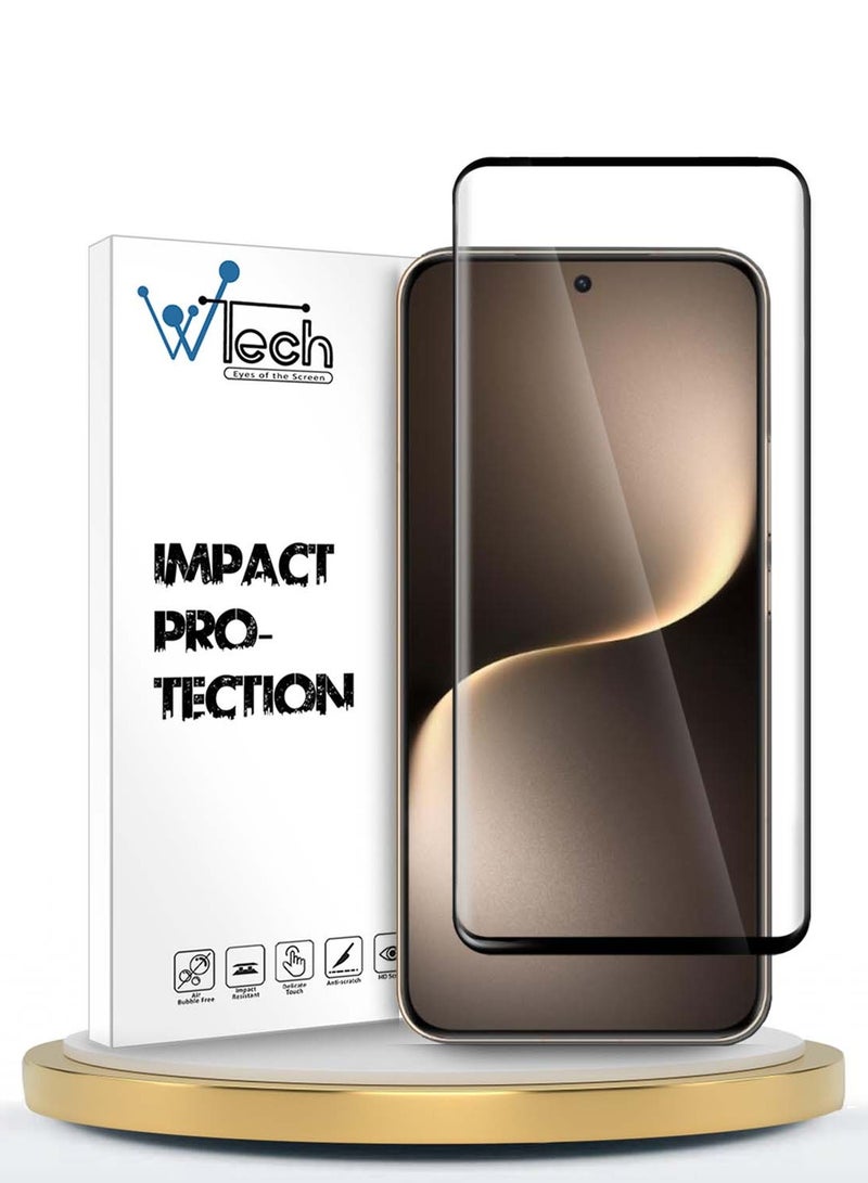 Wtech Honor Magic7 5G 2024 Premium Edge-Pro Series Full Glue Full Cover Tempered Glass Screen Protector - Clear/Black - Image 1
