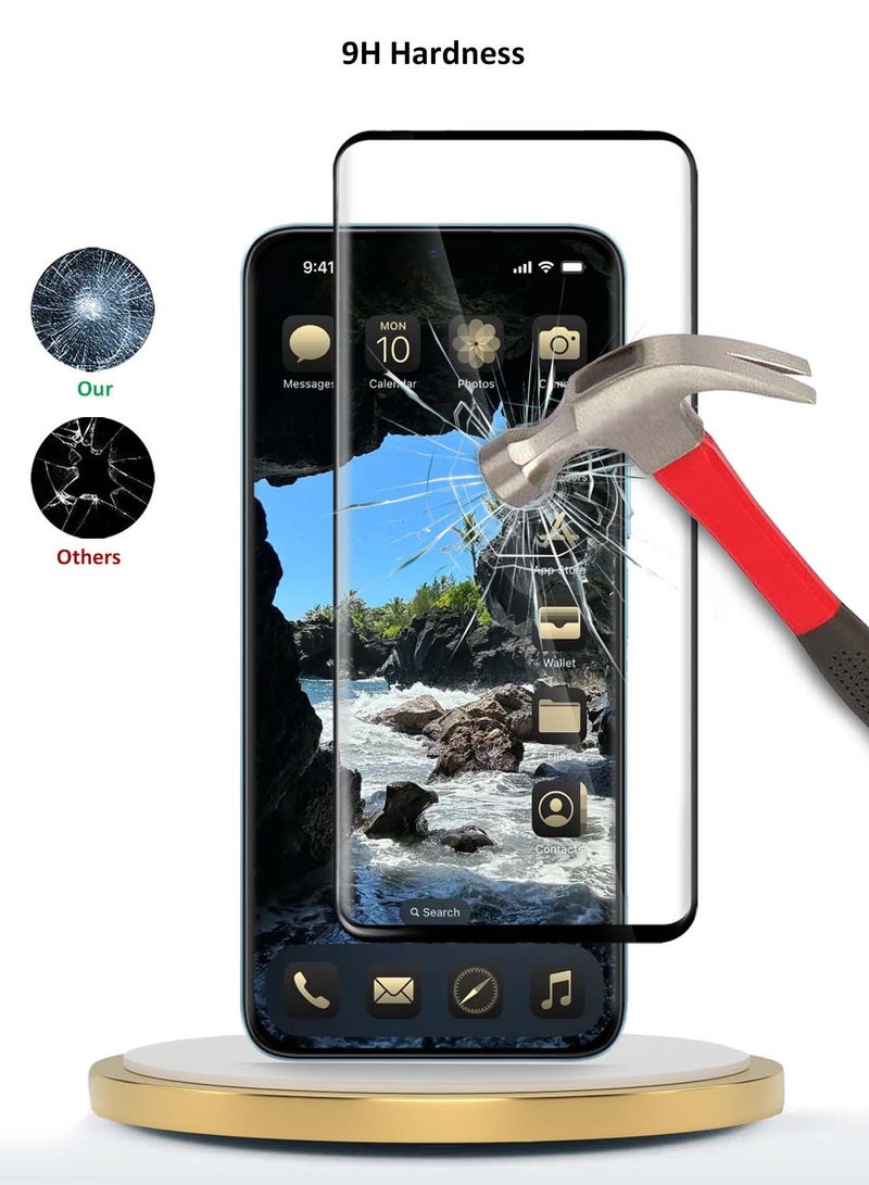 Wtech Honor Magic7 5G 2024 Premium Edge-Pro Series Full Glue Full Cover Tempered Glass Screen Protector - Clear/Black - Image 3