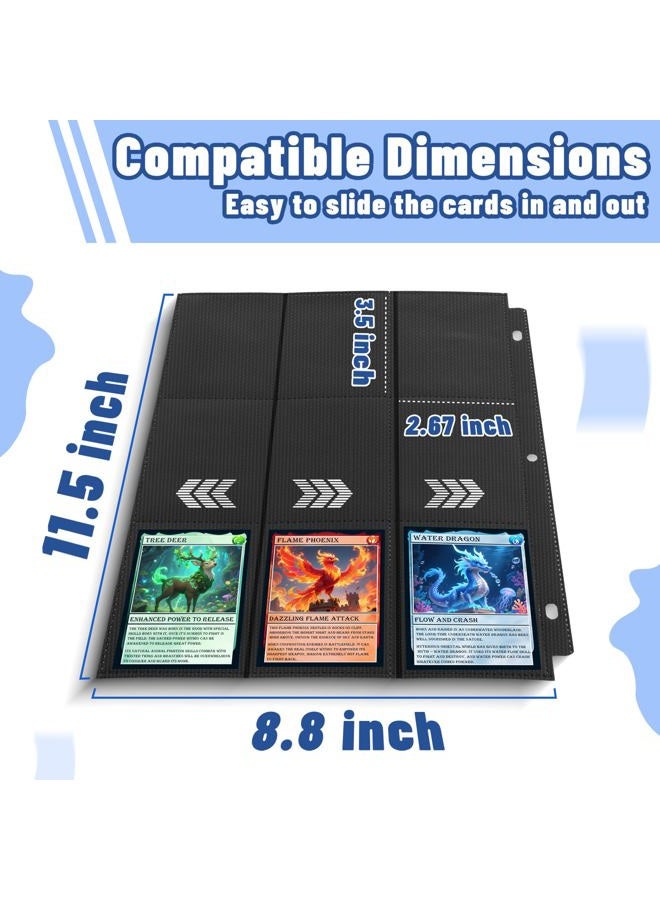 Kitoyz 450 Pockets Trading Card Sleeves Binder, Baseball Card Binder Sleeves fit for MTG, Yugioh Cards, Standard Size Sports Card, 3 Ring Binder Card Holder Protector - Image 4