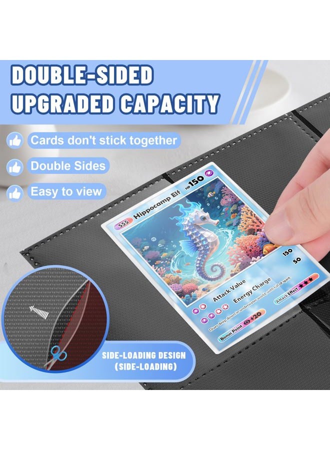 Kitoyz 450 Pockets Trading Card Sleeves Binder, Baseball Card Binder Sleeves fit for MTG, Yugioh Cards, Standard Size Sports Card, 3 Ring Binder Card Holder Protector - Image 3
