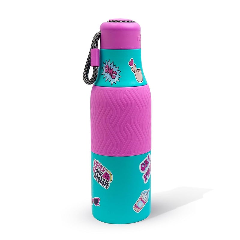 Rabitat ZAPPY Premium Vaccum Insulated Water Bottle 700ml Aqua Star | Hot & Cold Stainless Steel Leakproof Water Bottle for Kids | Sipper for Kids | BPA Free | Rust Proof | ISI Certifed - Image 1