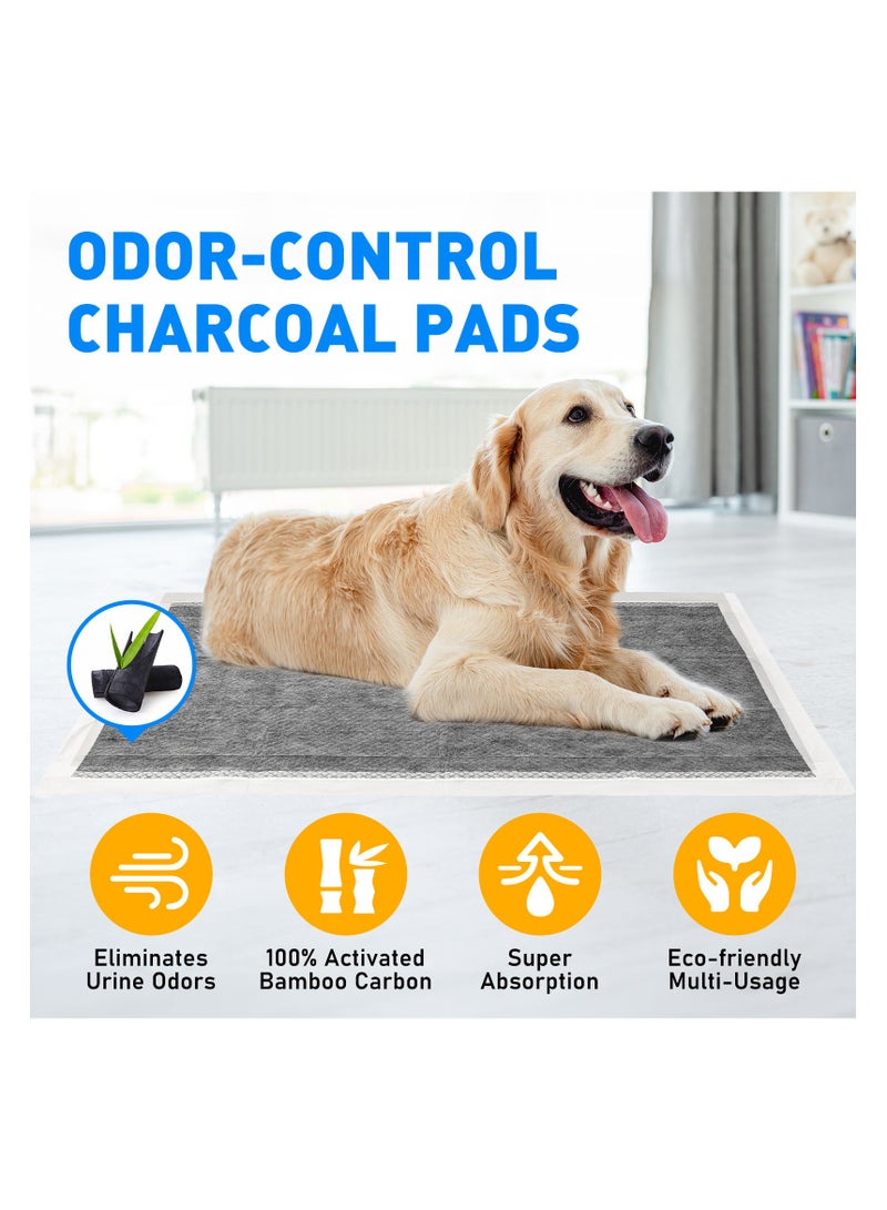 ANTIER Pee Pads for Dogs， M  45x60CM, Charcoal Pet Pee Pads Odor-Control & Super Absorbent, Pet Urine Pad, 7-Layer Quick Dry & Leak-Proof with Adhesive Tabs, Disposable (150 Counts) - Image 5