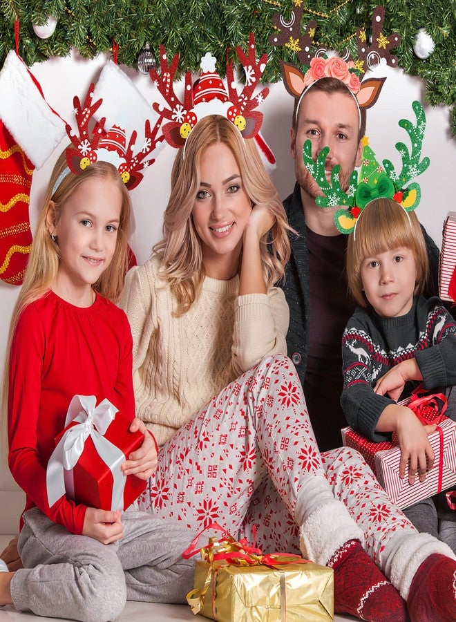 BESTOYARD 9Pcs Christmas Antler Headbands for Kids and Adults - Reindeer Hair Accessories for Holiday Parties Festive Decorations and Family Gatherings - Image 2