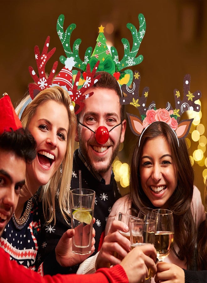 BESTOYARD 9Pcs Christmas Antler Headbands for Kids and Adults - Reindeer Hair Accessories for Holiday Parties Festive Decorations and Family Gatherings - Image 3
