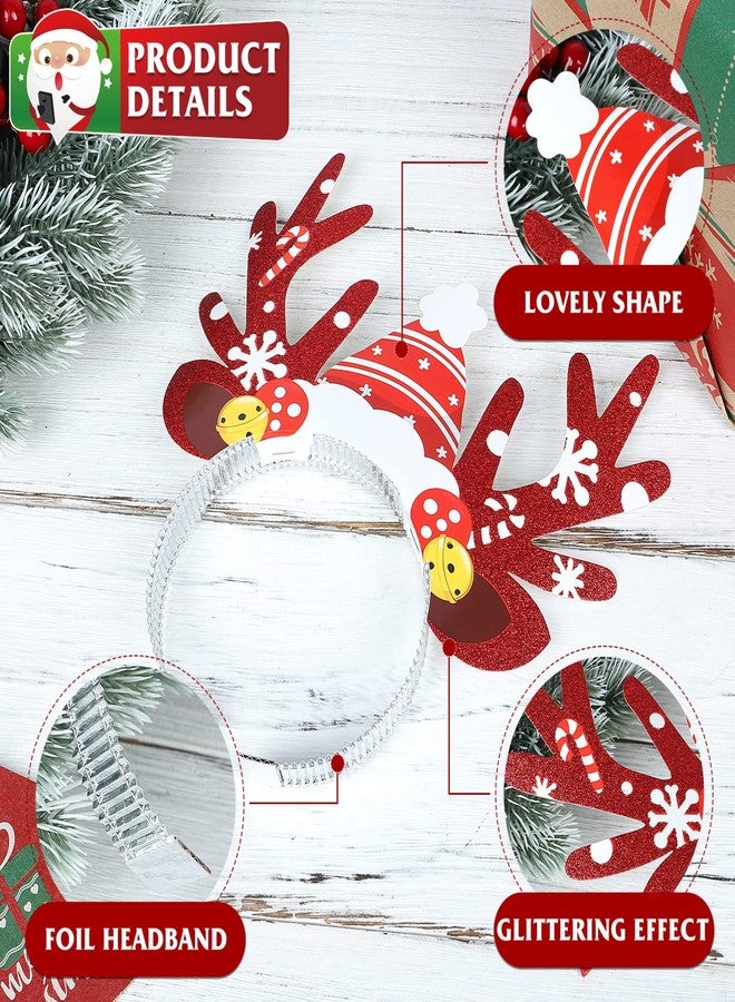 BESTOYARD 9Pcs Christmas Antler Headbands for Kids and Adults - Reindeer Hair Accessories for Holiday Parties Festive Decorations and Family Gatherings - Image 4
