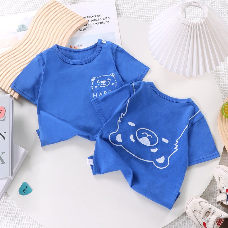 Children's Short Sleeve Boys Cotton T-shirt Girls Baby Coat Summer Cotton Half Sleeve Summer Children's Clothing