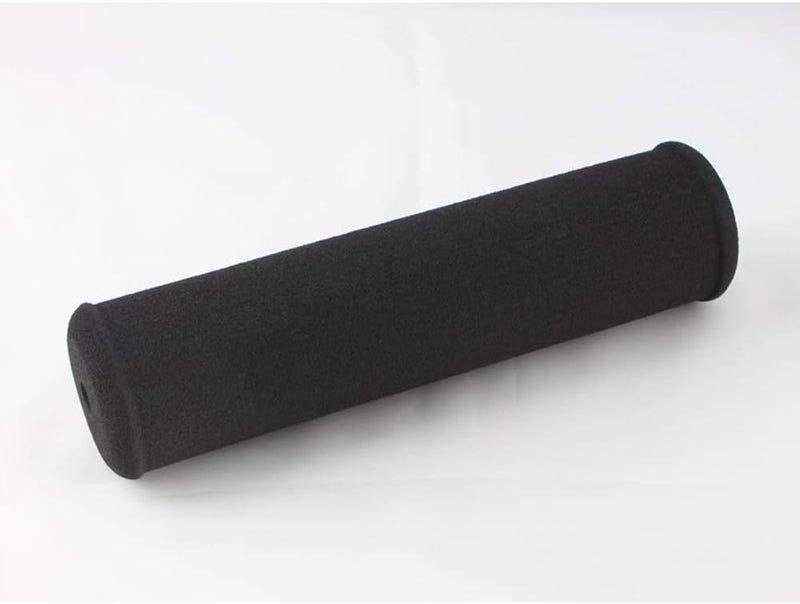 QQ Studio Short Black Pad & White Text Suzuki Soft Cushion High-Density Foam Crossbar Handlebar Protectors for ATVs Motorcycles Bikes (7.87in Long) - Image 2