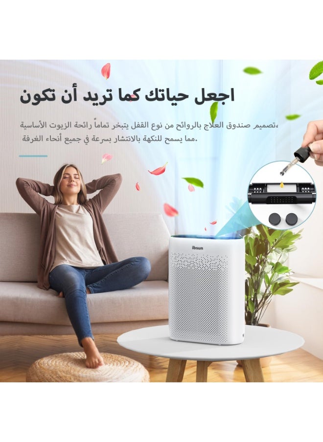 Air Purifier Large Room Up to 60 ㎡ with Air Quality Sensors, H13 True HEPA Filter Remove 99.97%  for Dust Pet Dander ZY2866