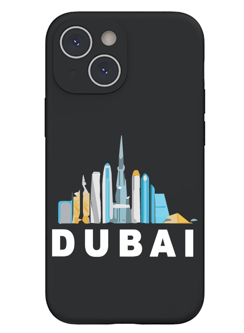 Theodor Protective Slim Fit Case Liquid Silicone Cover with Full Body Protection Anti-Scratch Shockproof Case For iPhone 14 Black  - Enjoy Every Mopment-01 - Image 1