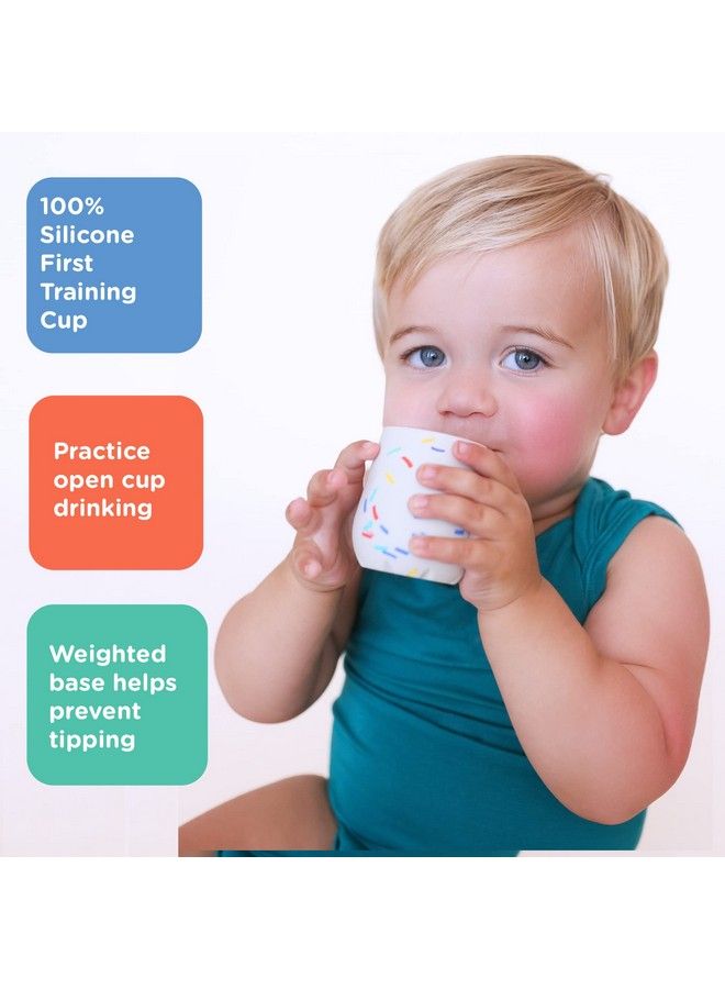 Nuby Silicone Confetti/Sprinkles First Open Training Cup For Baby 2Oz 6+ Months - Image 5