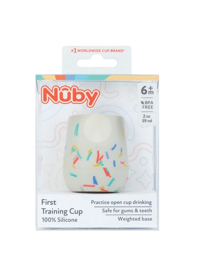 Nuby Silicone Confetti/Sprinkles First Open Training Cup For Baby 2Oz 6+ Months - Image 4