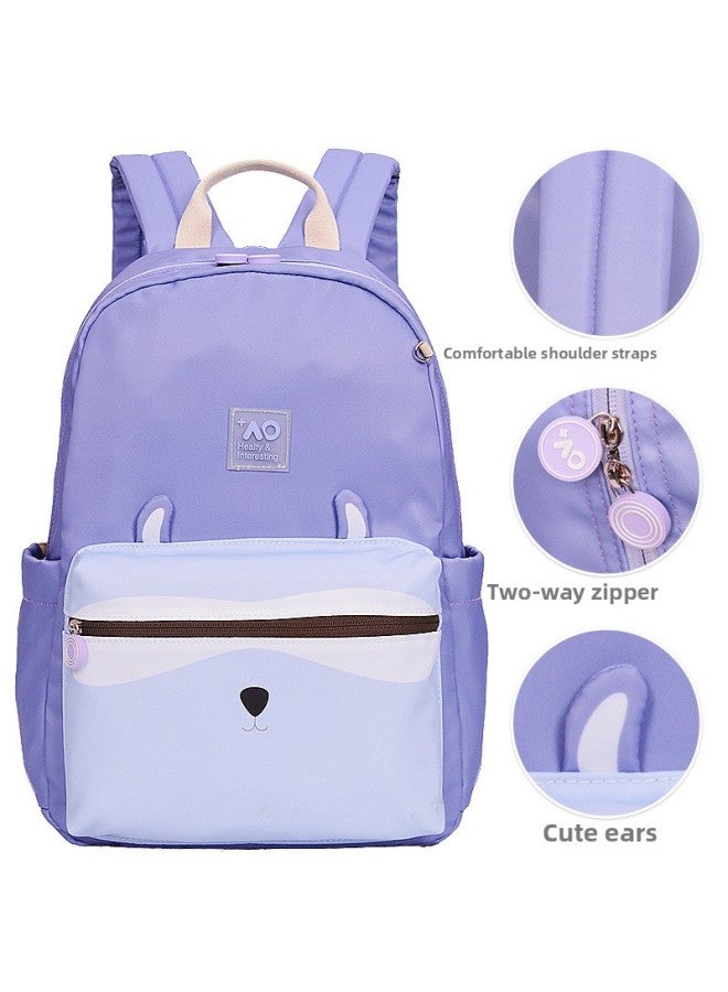 Primary School Students' Fashion Schoolbag 2345 Grade 6 Children's Backpack Girls' Large Capacity Lightweight Backpack Trendy Edition-Color:AL0008 Light Blue - Image 4