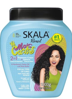 SKALA Hair Type 3ABC Mais Cachos - More Curls Eliminate Anti Frizz, For Curly Hair 2 in 1 Conditioning Treatment Cream and Cream To Comb - 35.2Oz  - Image 1