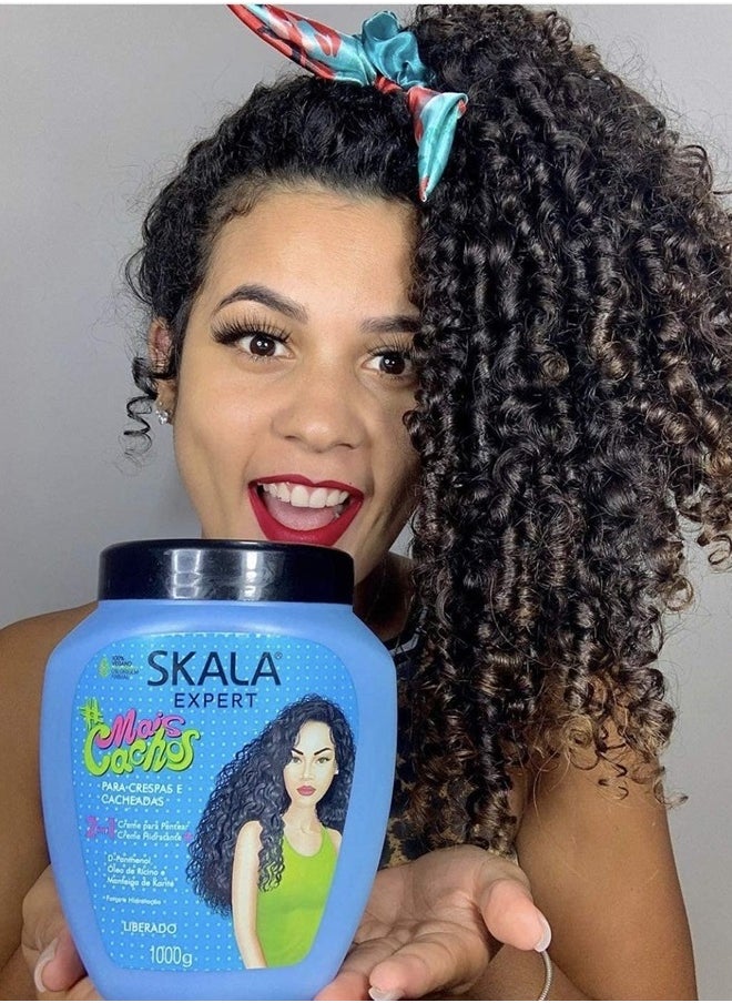 SKALA Mais Cachos Hair Cream,  For Curly Hair 2 in 1 Conditioning Treatment Cream 35.2Oz / 1000g  - Image 3