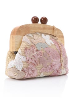 Mr.joe Mr Joe Pink Elegant Sequined Floral  Clutch-shoulder bag for Women-4131  - Image 2
