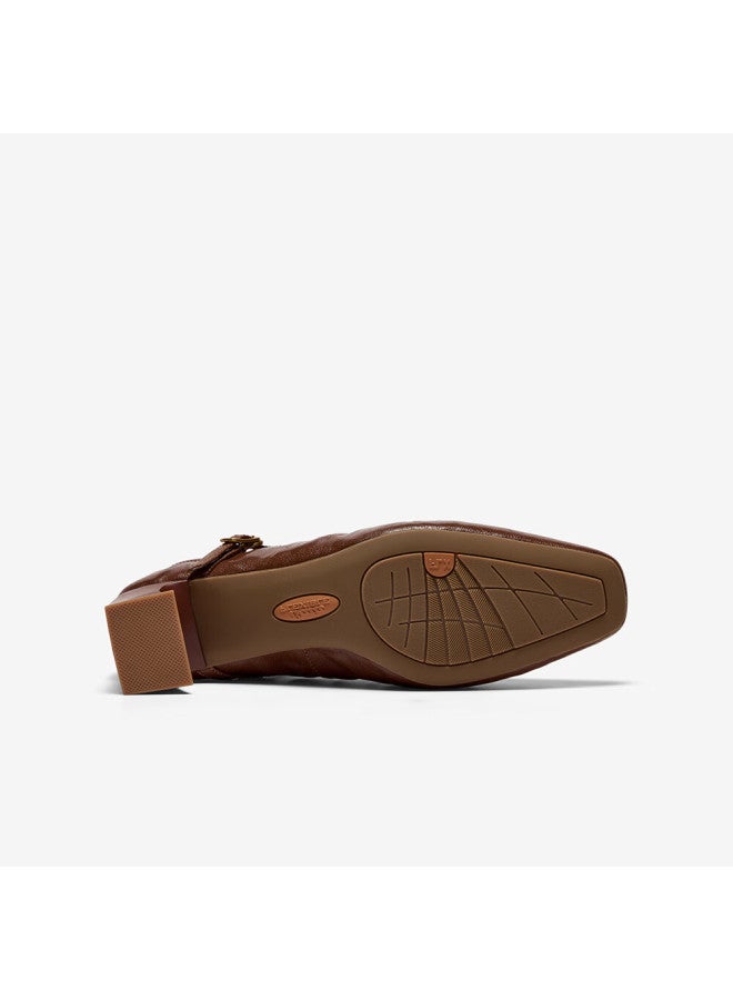 Bata Sheepskin Mary Jane Shallow Women's Spring Retro Elegant Flats 7091aaq5 36 Brown - High Heel - Image 4