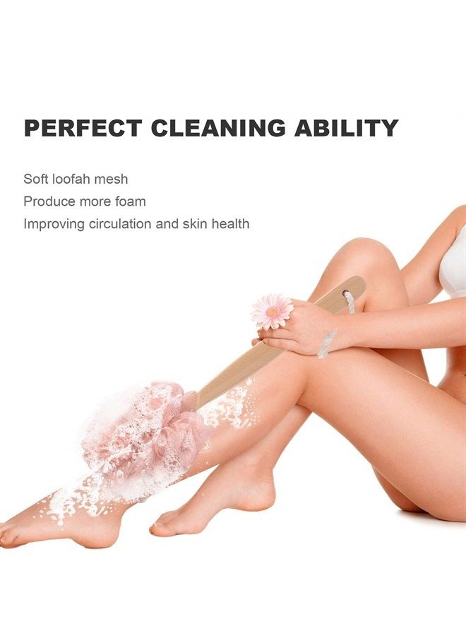RASDDER Shower Brush, Bath Brush Long Handle for Shower, Soft Mesh Loofah for Skin Exfoliating, Shower Sponge for Men and Women - Image 5