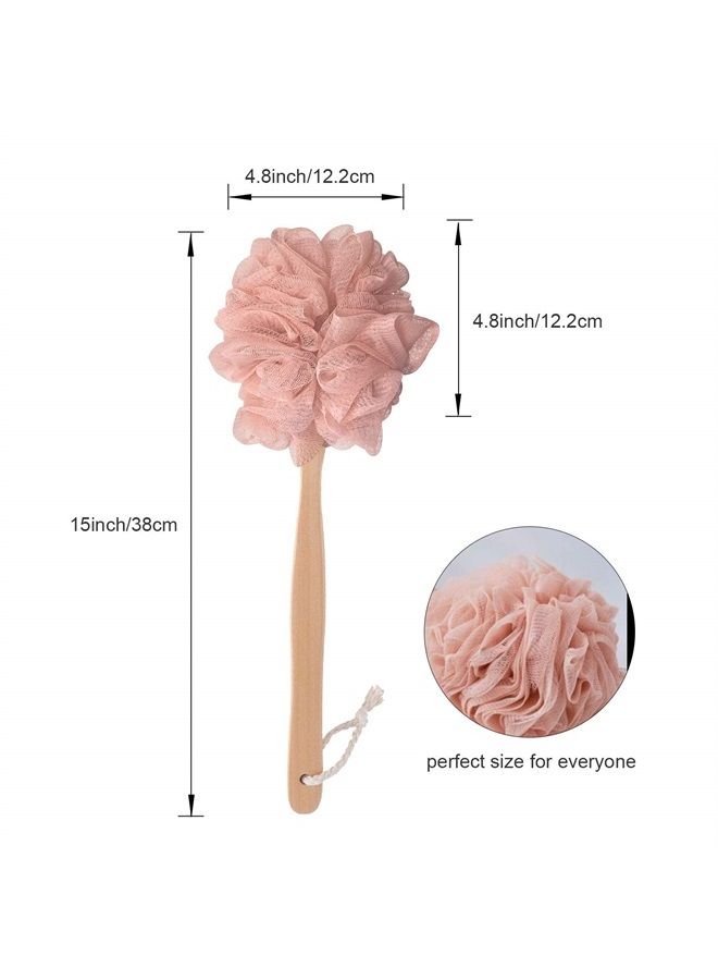 RASDDER Shower Brush, Bath Brush Long Handle for Shower, Soft Mesh Loofah for Skin Exfoliating, Shower Sponge for Men and Women - Image 2