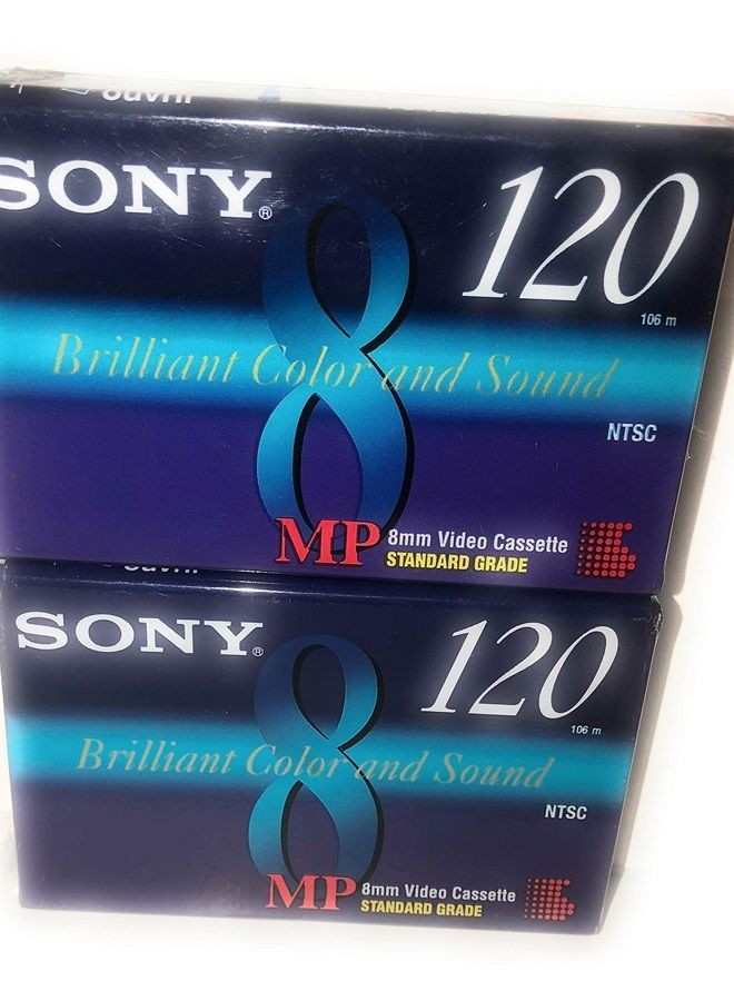 Sony MP 8mm Video Cassette Standard Grade 120 min (2 Pack)